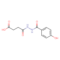 Chemical structure of 4-[(4-hydroxyphenyl)formohydrazido]-4-oxobutanoic acid - CSSB00020585770