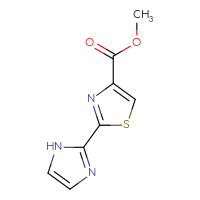 Chemical structure of methyl 2-(1H-imidazol-2-yl)-1,3-thiazole-4-carboxylate - CSSB00013009802