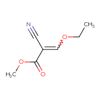 Chemical structure of methyl 2-cyano-3-ethoxyprop-2-enoate - CSSB00016243821