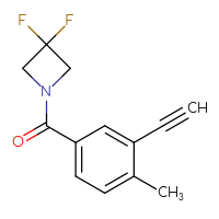 Chemical structure of 1-(3-ethynyl-4-methylbenzoyl)-3,3-difluoroazetidine - CSSB02287468632