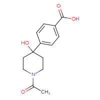 Chemical structure of 4-(1-acetyl-4-hydroxypiperidin-4-yl)benzoic acid - CSSB14869688479