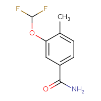 Chemical structure of 3-(difluoromethoxy)-4-methylbenzamide - CSSB00135329725