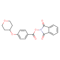 Chemical structure of 1,3-dioxo-2,3-dihydro-1H-isoindol-2-yl 4-(oxan-4-yloxy)benzoate - CSSB00116225627