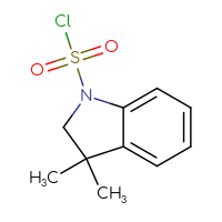 Chemical structure of 3,3-dimethyl-2,3-dihydro-1H-indole-1-sulfonyl chloride - CSSB00010930103