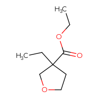 Chemical structure of ethyl 3-ethyloxolane-3-carboxylate - CSSB06258178339