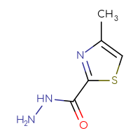 Chemical structure of 4-methyl-1,3-thiazole-2-carbohydrazide - CSSB00000090669