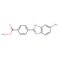 Chemical structure of methyl 4-(6-amino-1H-1,3-benzodiazol-2-yl)benzoate - CSSB06581007476