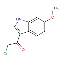 Chemical structure of 2-chloro-1-(6-methoxy-1H-indol-3-yl)ethan-1-one - CSSB00102528190