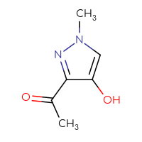 Chemical structure of 1-(4-hydroxy-1-methyl-1H-pyrazol-3-yl)ethan-1-one - CSSB00010638075
