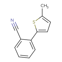 Chemical structure of 2-(5-methylthiophen-2-yl)benzonitrile - CSSB00046313327
