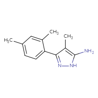Chemical structure of 3-(2,4-dimethylphenyl)-4-methyl-1H-pyrazol-5-amine - CSSB00011266958