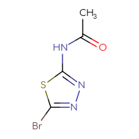 Chemical structure of N-(5-bromo-1,3,4-thiadiazol-2-yl)acetamide - CSSB00010004617