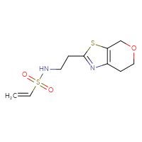 Chemical structure of N-(2-{4H,6H,7H-pyrano[4,3-d][1,3]thiazol-2-yl}ethyl)ethene-1-sulfonamide - CSSB21332103414