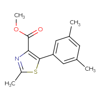 Chemical structure of methyl 5-(3,5-dimethylphenyl)-2-methyl-1,3-thiazole-4-carboxylate - CSSB00004585651