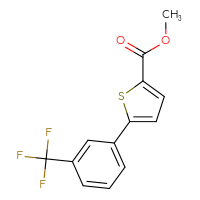 Chemical structure of methyl 5-[3-(trifluoromethyl)phenyl]thiophene-2-carboxylate - CSSB00102594522