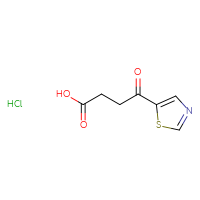 Chemical structure of 4-oxo-4-(1,3-thiazol-5-yl)butanoic acid hydrochloride - CSSB15082355174