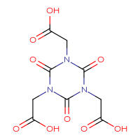 Chemical structure of 2-[3,5-bis(carboxymethyl)-2,4,6-trioxo-1,3,5-triazinan-1-yl]acetic acid - CSSB20620704925