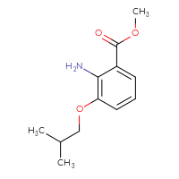 Chemical structure of methyl 2-amino-3-(2-methylpropoxy)benzoate - CSSB00011364032