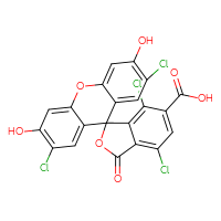 Chemical structure of 2',4,7,7'-tetrachloro-3',6'-dihydroxy-3-oxo-3H-spiro[2-benzofuran-1,9'-xanthene]-6-carboxylic acid - CSSB00121596329