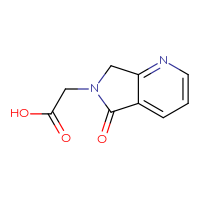 Chemical structure of 2-{5-oxo-5H,6H,7H-pyrrolo[3,4-b]pyridin-6-yl}acetic acid - CSSB00009854744