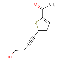 Chemical structure of 1-[5-(4-hydroxybut-1-yn-1-yl)thiophen-2-yl]ethan-1-one - CSSB00050396079