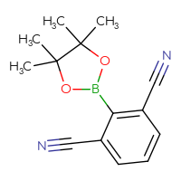Chemical structure of 2-(4,4,5,5-tetramethyl-1,3,2-dioxaborolan-2-yl)benzene-1,3-dicarbonitrile - CSSB00012343318