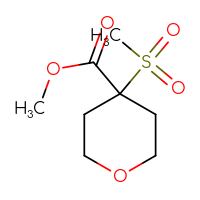 Chemical structure of methyl 4-methanesulfonyloxane-4-carboxylate - CSSB01991458312