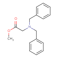 Chemical structure of methyl 2-(dibenzylamino)acetate - CSSB00000172492