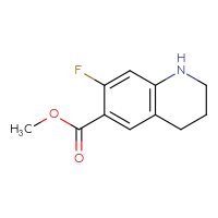 Chemical structure of methyl 7-fluoro-1,2,3,4-tetrahydroquinoline-6-carboxylate - CSSB00051374440