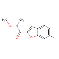 Chemical structure of 6-fluoro-N-methoxy-N-methyl-1-benzofuran-2-carboxamide - CSSB04604531506