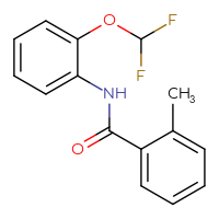 Chemical structure of N-[2-(difluoromethoxy)phenyl]-2-methylbenzamide - CSSB00046245656