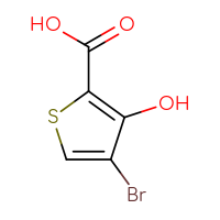 Chemical structure of 4-bromo-3-hydroxythiophene-2-carboxylic acid - CSSB00010339493