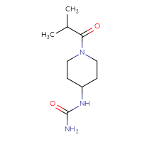 Chemical structure of [1-(2-methylpropanoyl)piperidin-4-yl]urea - CSSB00016726930
