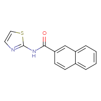 Chemical structure of N-(1,3-thiazol-2-yl)naphthalene-2-carboxamide - CSSB00026320313