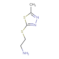 Chemical structure of 2-[(5-methyl-1,3,4-thiadiazol-2-yl)sulfanyl]ethan-1-amine - CSSB00011363307