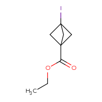 Chemical structure of ethyl 3-iodobicyclo[1.1.1]pentane-1-carboxylate - CSSB00015530807