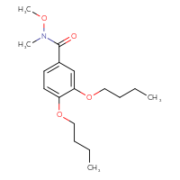 Chemical structure of 3,4-dibutoxy-N-methoxy-N-methylbenzamide - CSSB02097394549