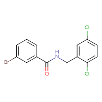Chemical structure of 3-bromo-N-[(2,5-dichlorophenyl)methyl]benzamide - CSSB01025651960