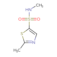 Chemical structure of N,2-dimethyl-1,3-thiazole-5-sulfonamide - CSSB00013054844