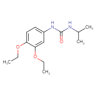 Chemical structure of 1-(3,4-diethoxyphenyl)-3-(propan-2-yl)urea - CSSB00033720659