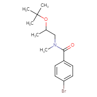 Chemical structure of 4-bromo-N-[2-(tert-butoxy)propyl]-N-methylbenzamide - CSSB01972737062