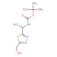 Chemical structure of tert-butyl N-{1-[5-(hydroxymethyl)-1,3,4-thiadiazol-2-yl]ethyl}carbamate - CSSB00161001187