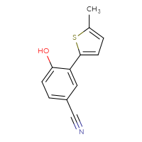 Chemical structure of 4-hydroxy-3-(5-methylthiophen-2-yl)benzonitrile - CSSB00010670161