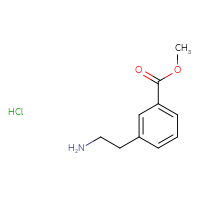 Chemical structure of methyl 3-(2-aminoethyl)benzoate hydrochloride - CSSB00000695936