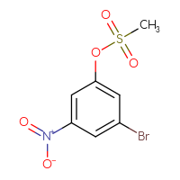 Chemical structure of 3-bromo-5-nitrophenyl methanesulfonate - CSSB00153552182