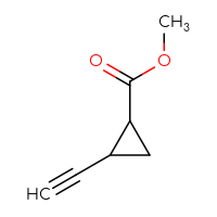 Chemical structure of methyl 2-ethynylcyclopropane-1-carboxylate - CSSB00010272277
