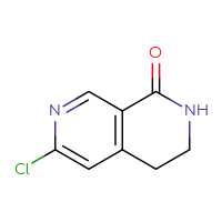 Chemical structure of 6-chloro-1,2,3,4-tetrahydro-2,7-naphthyridin-1-one - CSSB00009887486