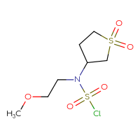 Chemical structure of N-(1,1-dioxo-1λ⁶-thiolan-3-yl)-N-(2-methoxyethyl)sulfamoyl chloride - CSSB06263816116