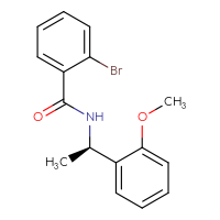 Chemical structure of 2-bromo-N-[(1R)-1-(2-methoxyphenyl)ethyl]benzamide - CSSB02042003805