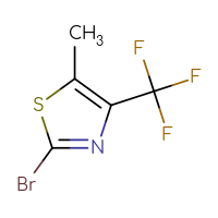 Chemical structure of 2-bromo-5-methyl-4-(trifluoromethyl)-1,3-thiazole - CSSB00021208607